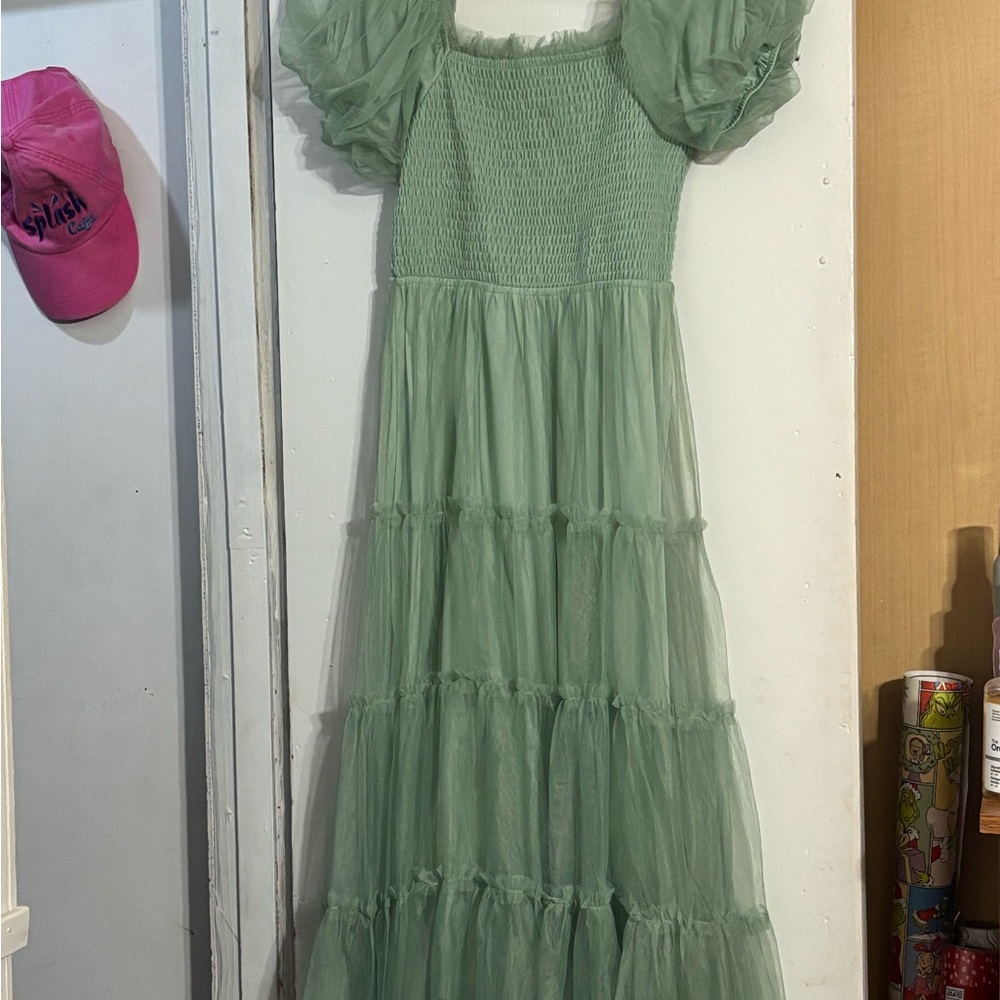 Listicle Green Maxi Dress